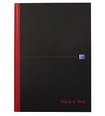 Oxford Notebook - Hard Case - Squared - A4 - Black/Red