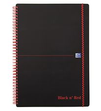 Oxford Carnet - Spiral - Doubl - A4 - Noir/Rouge