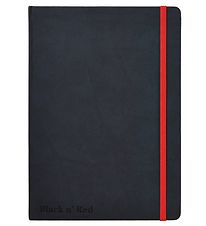 Oxford Notebook - Hard Case - Lined - A5 - Black/Red