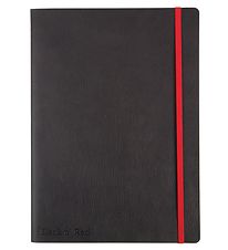 Oxford Minnisbók - Soft Cover - Fóðrað - B5 - Svart/Rautt