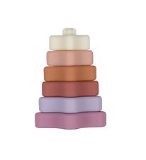 Petit Monkey Stacking Tower Stars - Silicone - Purple/Pink Mix