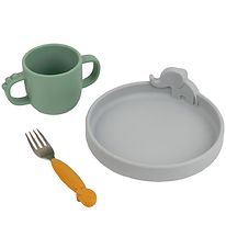 Done by Deer Dinner Set - Silicone - 3 Parts - Peekaboo - Colour