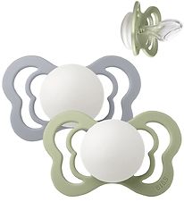 BIBS Couture Glow Snuðin - Stærð 2 - 2 Pakki - Anatomic - Sage/C