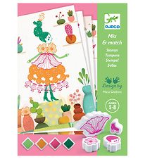 Djeco Stamp Set - Mix & Match - Flower Girls