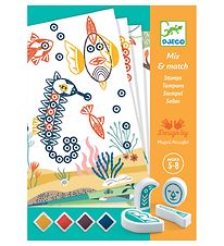 Djeco Set de tampons - Mix & Match - Animaux drles