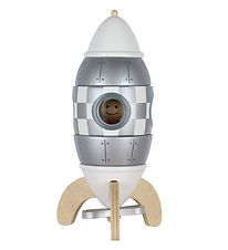 Janod Stapelleksaker - Tr - Magnetisk Raket - 5 Delar - Silver