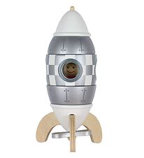 Janod Stacking Blocks - Wood - Magnetic Rocket - 5 Parts - Silve