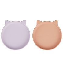 Liewood Plates - 2-Pack - Silicone - Olivia - Cat - Light La