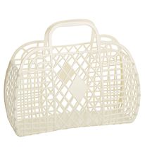 Sun Jellies Little Folding Basket - Retro - 26x21x12 cm - Cream