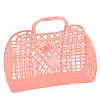 Sun Jellies Little Folding Basket - Retro - 26x21x12 cm - Peach