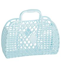Sun Jellies Little Folding Basket - Retro - Blue