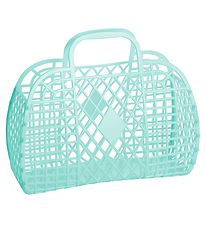 Sun Jellies Little Folding Basket - Retro - Mint