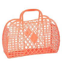 Sun Jellies Little Folding Basket - Retro - Neon Orange