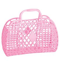 Sun Jellies Little Folding Basket - Retro - Bubblegum Pink