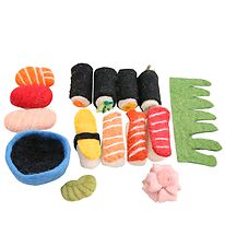 Papoose Play Food - 15 Parts - Felt - Bento Box