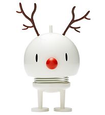 Hoptimist Medium Bumble Reindeer - 10 cm - White
