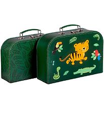 A Little Lovely Company Valise en Carton - 2 pices - 29x25,5 cm