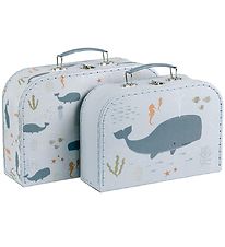 A Little Lovely Company Cardboard Suitcase - 2 pcs - 29x25.5 cm