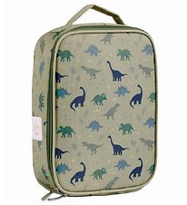A Little Lovely Company Cooler Bag - Green w. Dinosaur