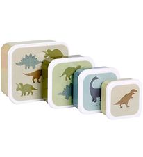 A Little Lovely Company Brotdosen-Set - 4 st. - Dinosaurs