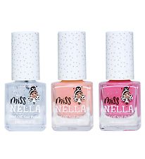 Miss Nella Naglalakk - 3 Pakki - Peach Slushie/Confetti Clouds/W