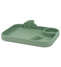 Done By Deer Plate - Silicone - Peekaboo - Deer Friends Gree