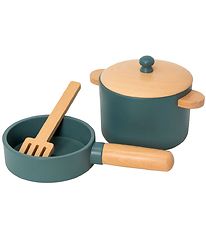 MaMaMeMo Ensemble casseroles/poles - Bois - meraude Green