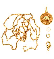 Me&My BOX Necklace w. Zodiac sign - TYR - Gold plated