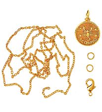 Me&My BOX Necklace w. Zodiac Signs - Scorpion - Gold Plated