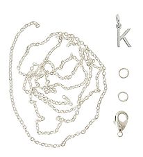 Me&My BOX Necklace w. Letter - K - Silver plated