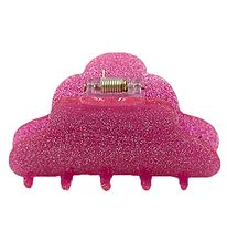 By Str Hair clip - 8x4 cm - Clara - Pink Glitter