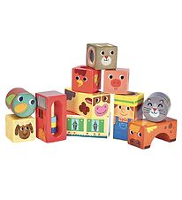 Vilac Blocks w. Sound - Wood - 11 Parts - Farm Animals