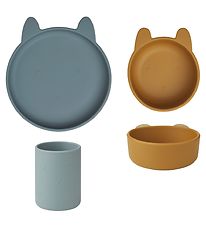 Liewood Cutlery - Silicone - 3 Parts - Cyrus - Rabbit Blue Mul