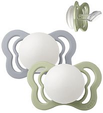 Bibs Couture Glow Dummies - Size 1 - Silicone - 2-Pack - Sage/Cl