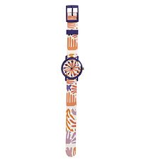 Djeco Montre-bracelet - Montre Feuilles - Violet/Orange/Blanc