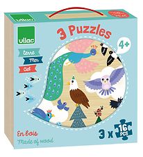 Vilac Puzzle - 3x16 Briques - Dans les airs, dans l'eau et au so