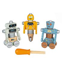 Janod Assembly Set - Robots - Wood