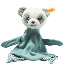 Steiff Comfort Blanket - 28 cm - Paco Panda - Grey/White/Petrol