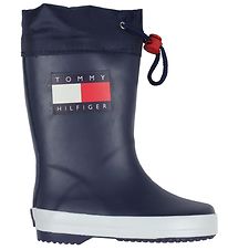 Tommy Hilfiger Gummistvlar - Marinbl m. Logo