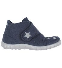 Superfit Slippers - Wool - Blue w. Stars