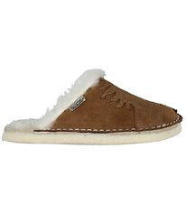 Living Kitzbhel Chaussons av. Cuir d'Agneau - Chestnut av. Lico