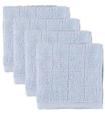Pippi Baby Wash Cloth - 4-Pack - Light Blue