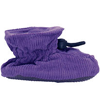 Melton Corduroy Slippers - Dark Purple