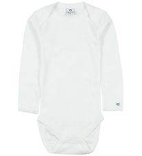 Smallstuff Bodysuit l/s - White w. Pointelle