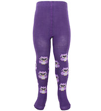 Fuzzies Tights - Purple w. Owl