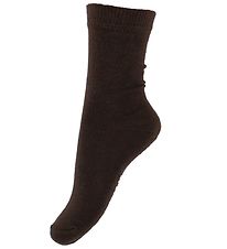 Fuzzies Socks - Wool/Cotton - Brown