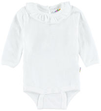 Joha Bodysuit - L/S -White w. Ruffled Collar
