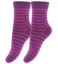 Fuzzies Socks - 2-Pack - Cerisestriped