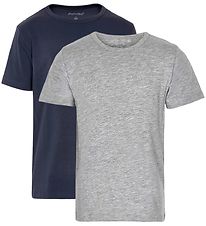 Minymo T-shirt - 2-Pack - Navy/Grey