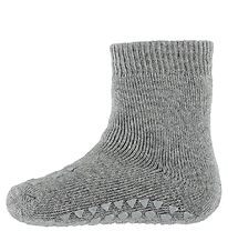 GoBabyGo Non-Slip Socks - Grey Melange